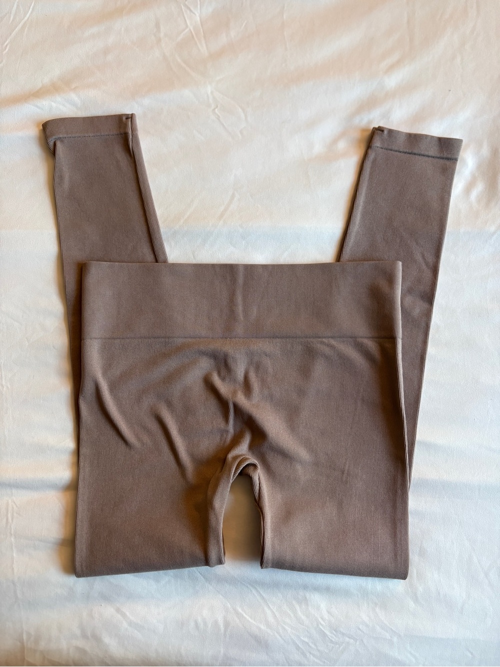 Anwnd NWT Brown Seamless Ribbed Leggings High Waist Athleisure Yoga Gym Workout
